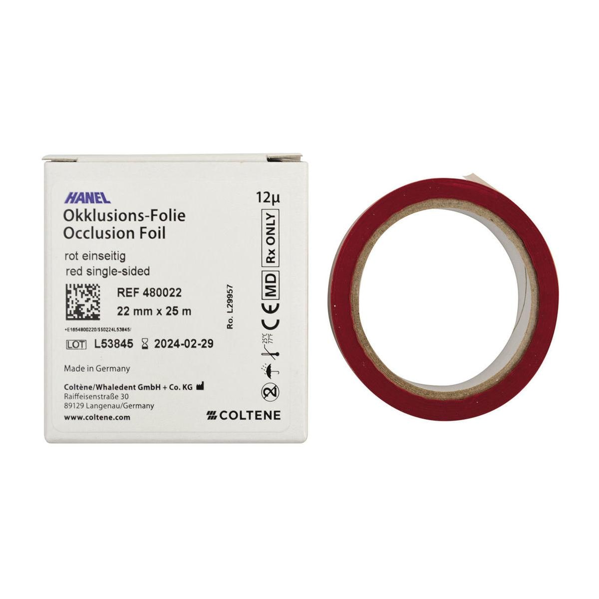 HANEL OCCLUSION FOIL - colore rosso