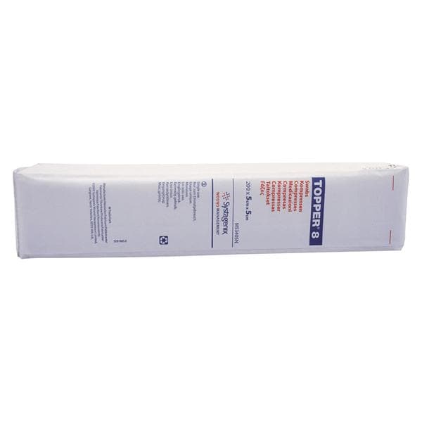 COMPRESSE IN TNT TOPPER 8 - Misura cm 5X5 - Non sterili: Confezione da 200 pz.