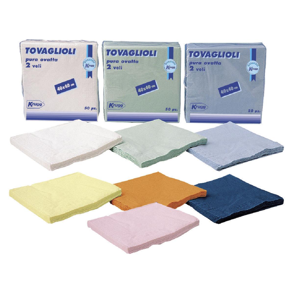 TOVAGLIOLI ASSORBENTI 2 VELI - Colorati - 50 pz - Pacchetto da 50 pz - Blu  - Henry Schein Krugg S.r.l.