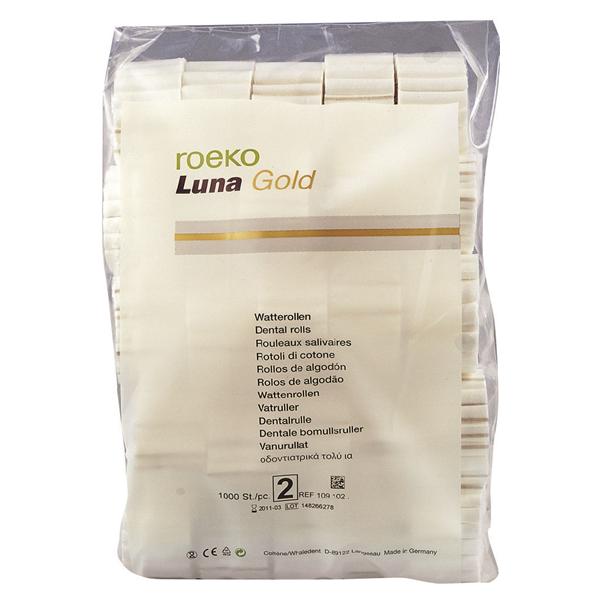 RULLI SALIVARI LUNA GOLD - Misura 2 (Ø mm 10) - 1000 pz.