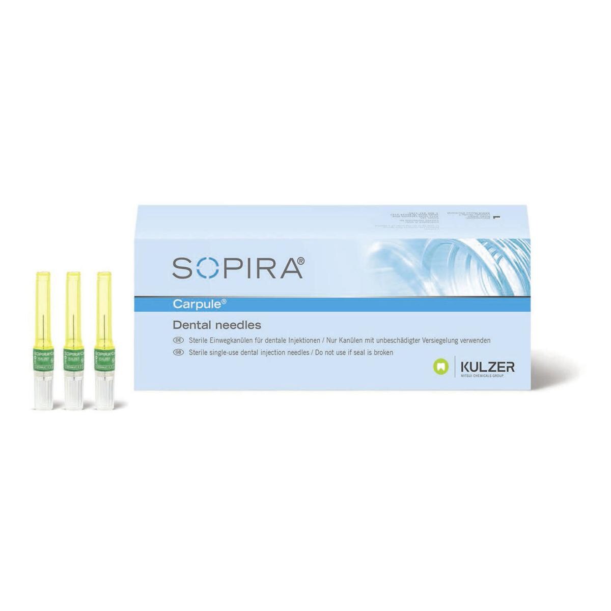SOPIRA CARPULE AGHI 30 G Ø 0,3 mm - Lunghezza 16 mm, giallo