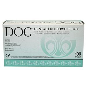 GUANTI NON CLORINATI VERDI POWDER FREE - 1 scatola - X-SMALL