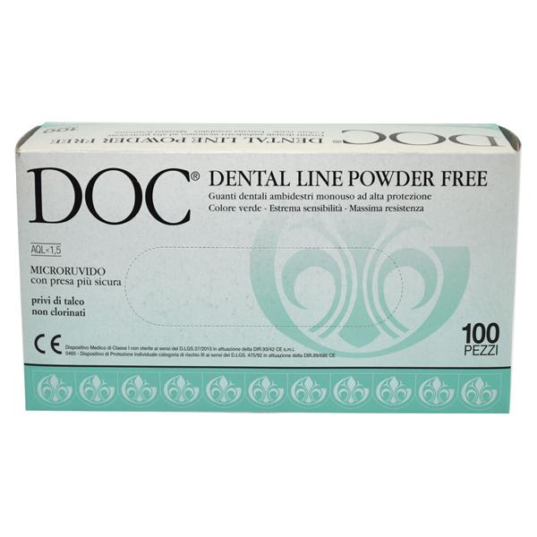 GUANTI NON CLORINATI VERDI POWDER FREE - 1 scatola - X-SMALL