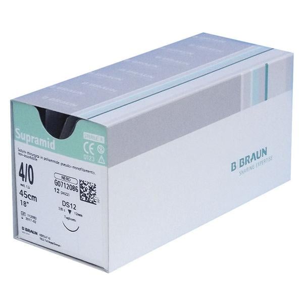 SUTURE SUPRAMID - 3/8 cerchio- DORSO TAGLIENTE DS - 12 PZ - G0712086 - 4/0 - (1,5) DS 12 mm