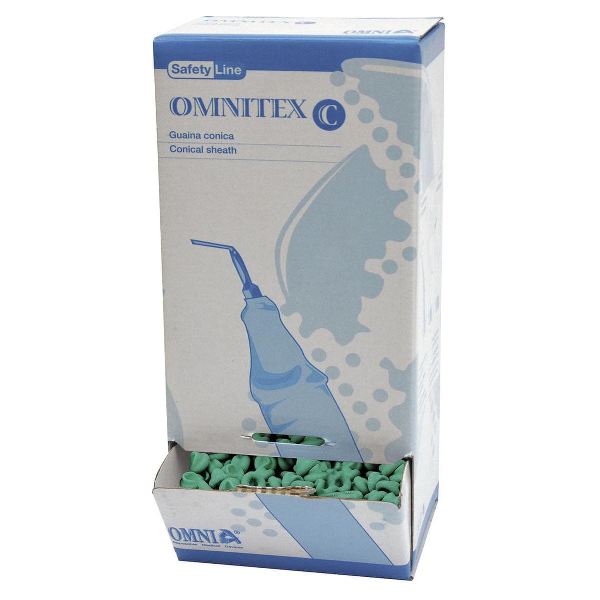 GUAINE OMNITEX IN NITRILE - Modello conico -- Confezione da 500 pz.