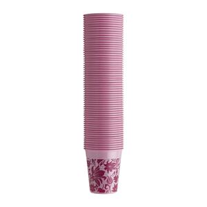 BICCHIERI FANTASIA FLOREALE (AD ESAURIMENTO) - rosa - 100 bicchieri
