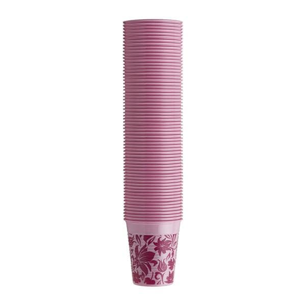 BICCHIERI FANTASIA FLOREALE (AD ESAURIMENTO) - rosa - 100 bicchieri