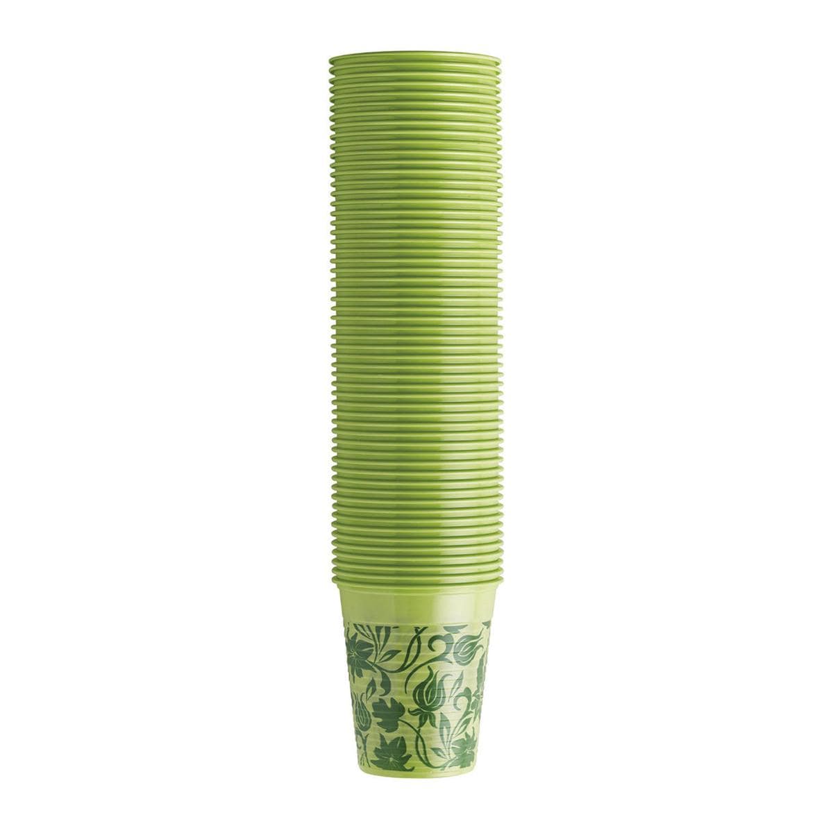 BICCHIERI FANTASIA FLOREALE (AD ESAURIMENTO) - lime - 100 bicchieri