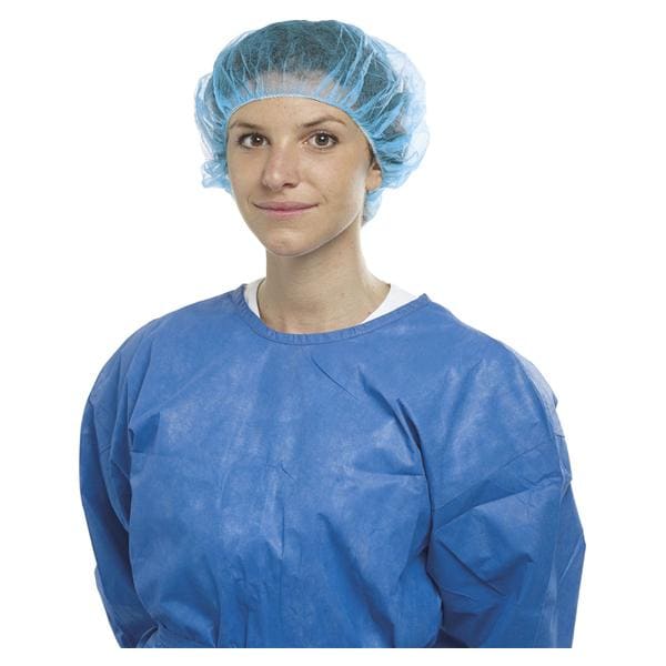 CUFFIA ROTONDA CON ELASTICO - Azzurro - Confezione da 100 pz.