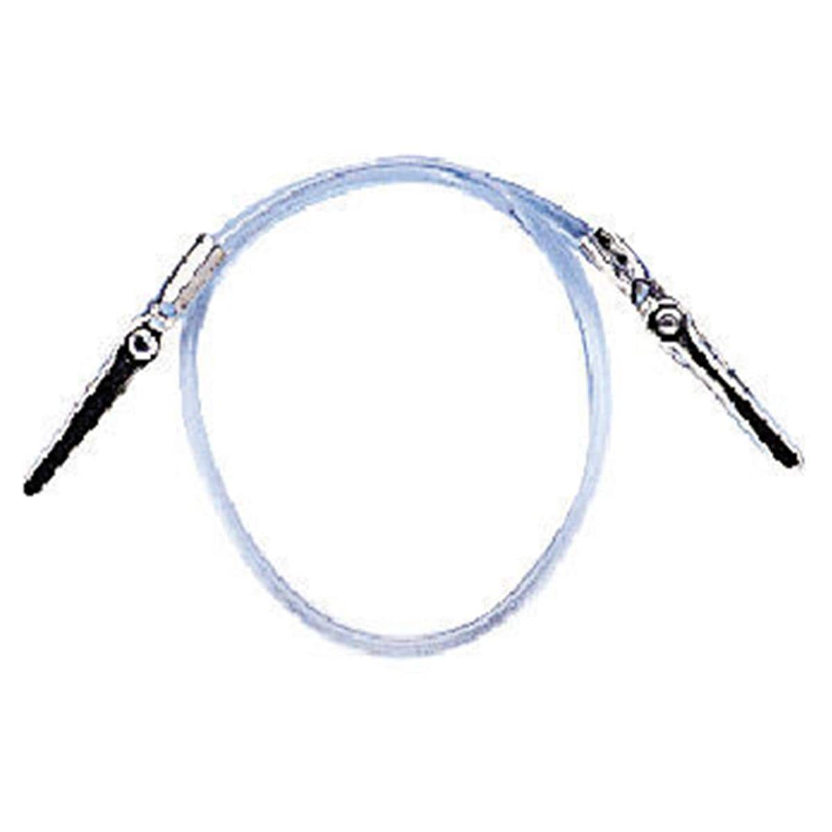 CATENELLE IN PLASTICA PER SALVIETTE - Trasparente con clip in metallo - Confezione da 1 pz.