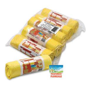SACCHETTI EXTRAFORTI CON MANIGLIE FISSE - Misura cm 52x65 - Giallo/ floreale