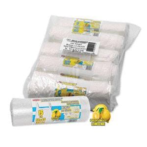 SACCHETTI EXTRAFORTI CON MANIGLIE FISSE - Misura cm 52x65 - Trasparente/limone