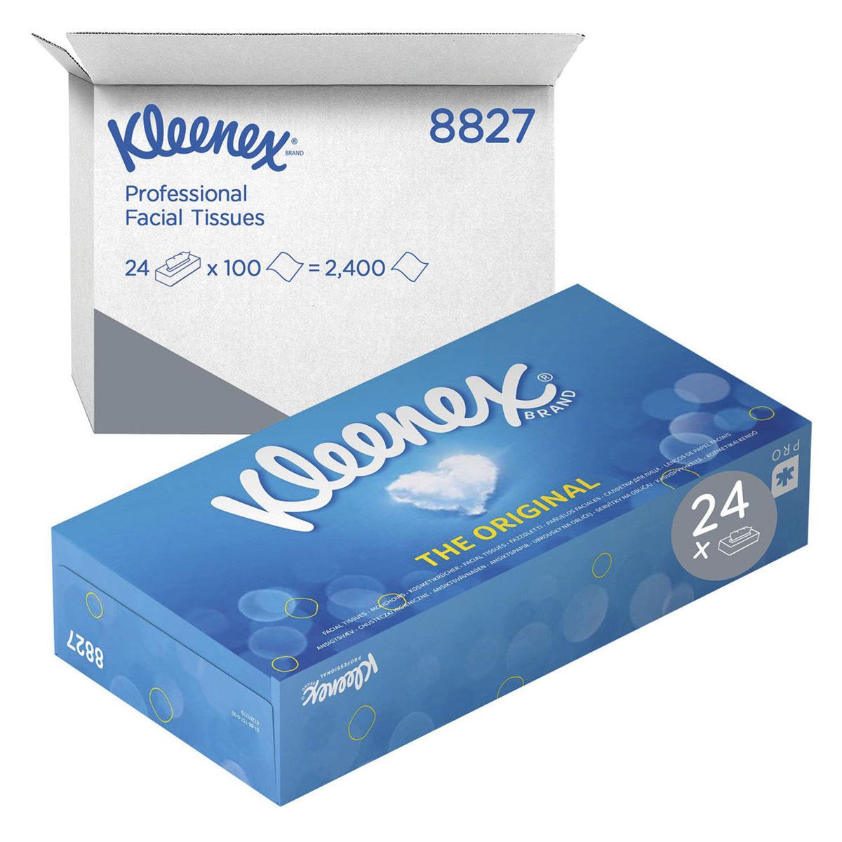 FAZZOLETTI KLEENEX - 20,6x20 cm - 24 dispenser da 100 pz. cad. NEW