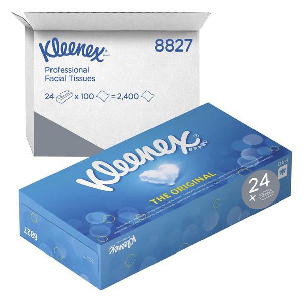 FAZZOLETTI KLEENEX - 20,6x20 cm - 24 dispenser da 100 pz. cad. NEW