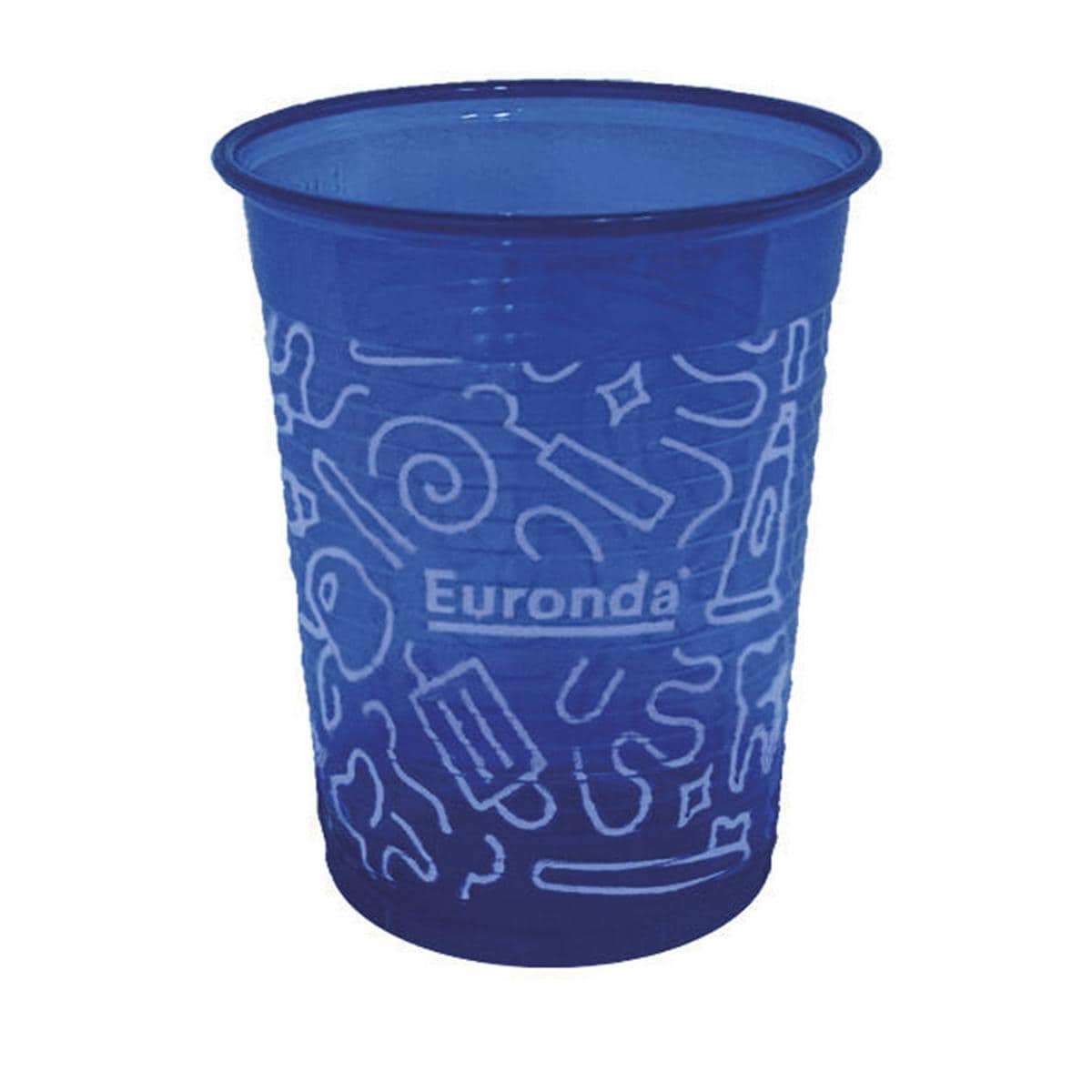 BICCHIERI IN PLASTICA GRAFFITI - Azzurro - 50 bicchieri