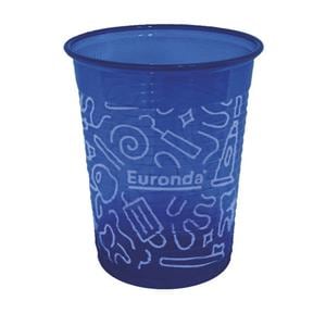 BICCHIERI IN PLASTICA GRAFFITI - Azzurro - 50 bicchieri
