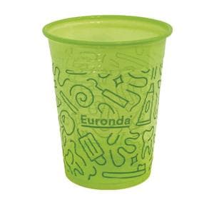 BICCHIERI IN PLASTICA GRAFFITI - Lime - 50 bicchieri