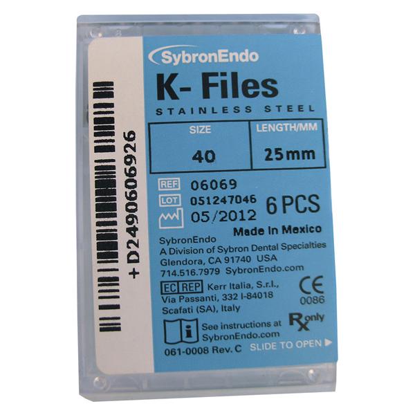 STRUMENTARIO CANALARE K-FILES - ISO 06 - rosa