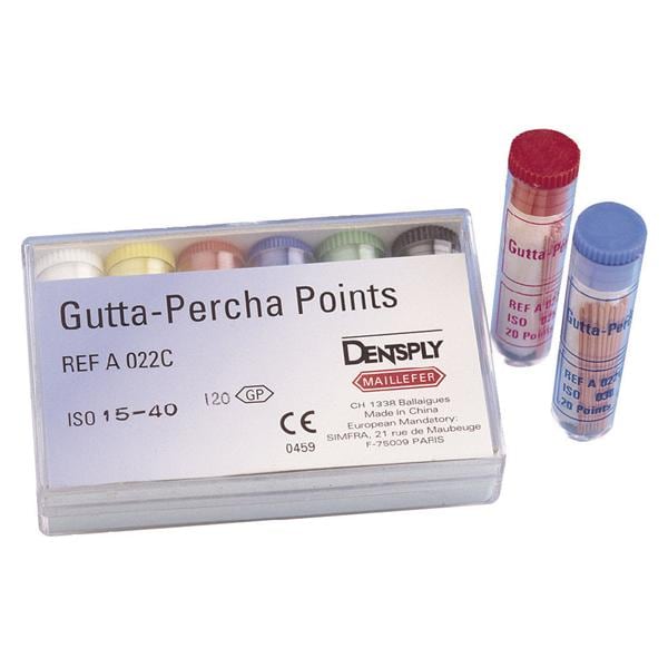 PUNTE DI GUTTAPERCA - ISO 45 - bianco