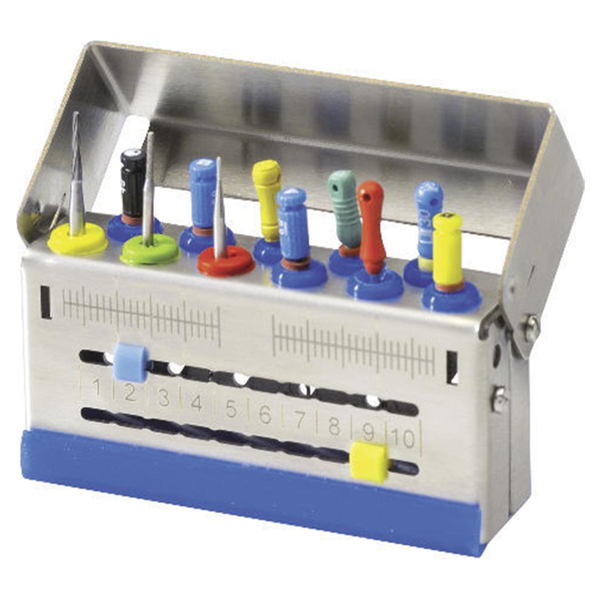 PORTASTRUMENTI MULTI-ENDO - Multi-Endo per 8 strumenti - Dimensioni: cm 7 x 2 x h 5