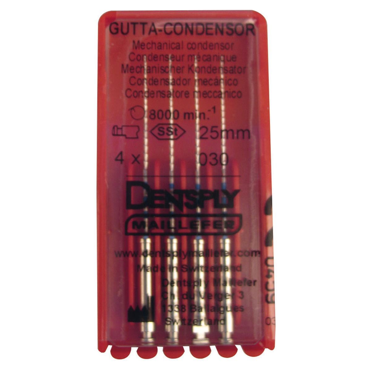 GUTTA CONDENSOR - ISO 25 - rosso - lunghezza 21 mm