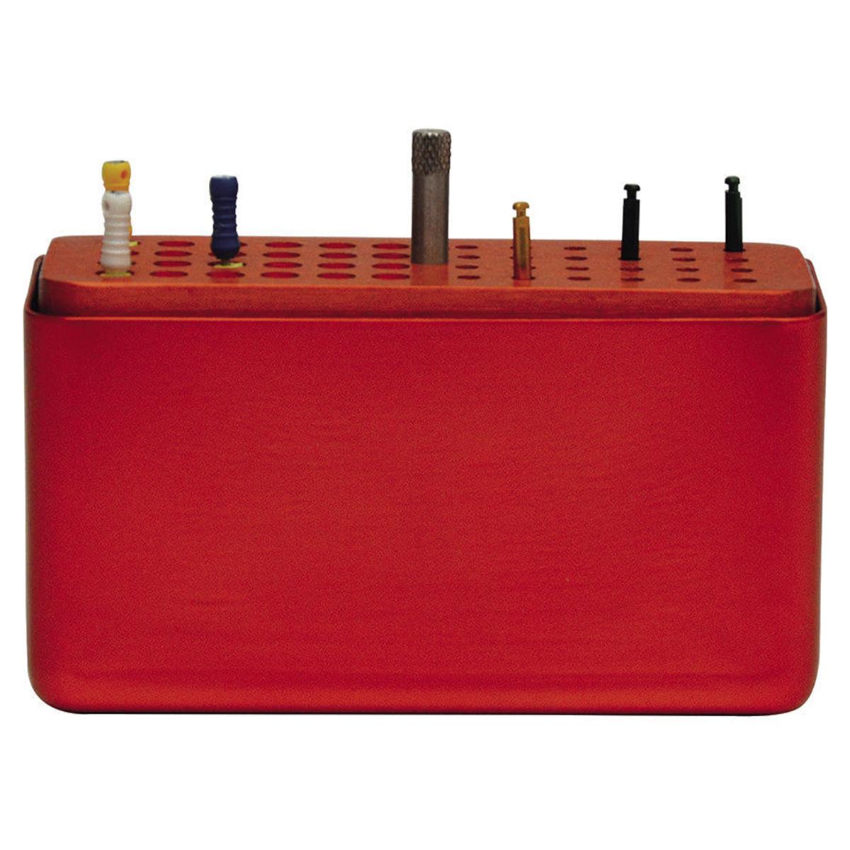MINI BOX RETTANGOLARE - Modello per 48 strumenti (24 manuali e 24 meccanici) - colore rosso