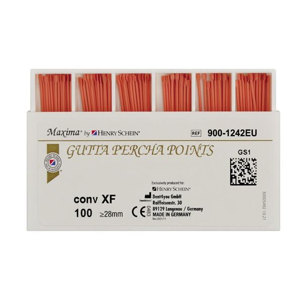 MAXIMA PUNTE DI GUTTAPERCA NORMALIZZATE IN SLIDE BOX - Misura XF