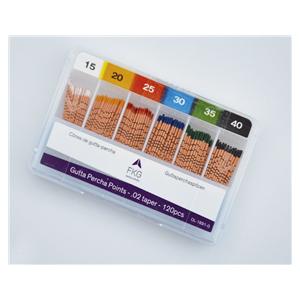 PUNTE DI GUTTAPERCA CONICITA' .02 ASSORTIMENTI - Assortimento 45/80