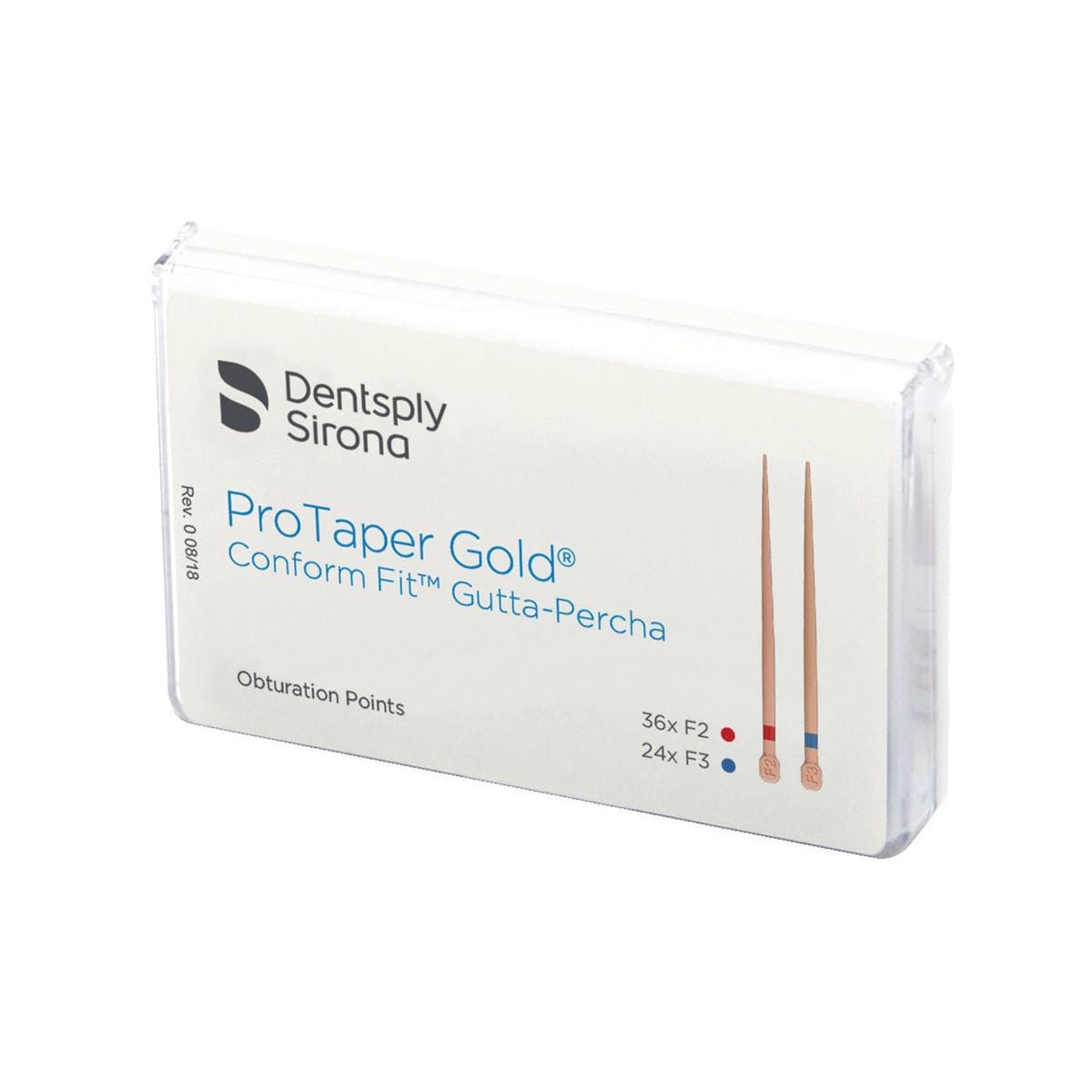 PUNTE DI GUTTAPERCA PROTAPER•GOLD CONFORM FIT ASSORTIMENTO - Assortimento F2/F3 - 36 punte F2 e 24 punte F3