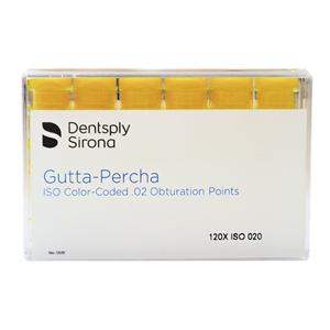 PUNTE DI GUTTAPERCA - ISO 20 - giallo