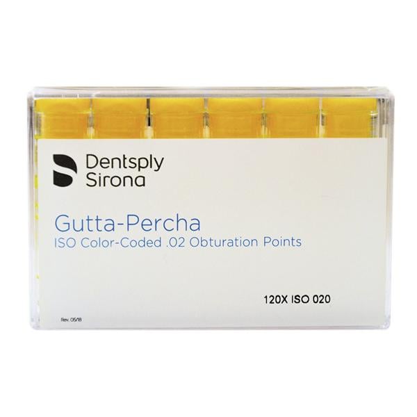 PUNTE DI GUTTAPERCA - ISO 20 - giallo
