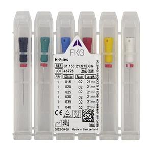 STRUMENTARIO CANALARE H-FILES ASSORTIMENTI - Assortimento 15-40 - lunghezza 21 mm