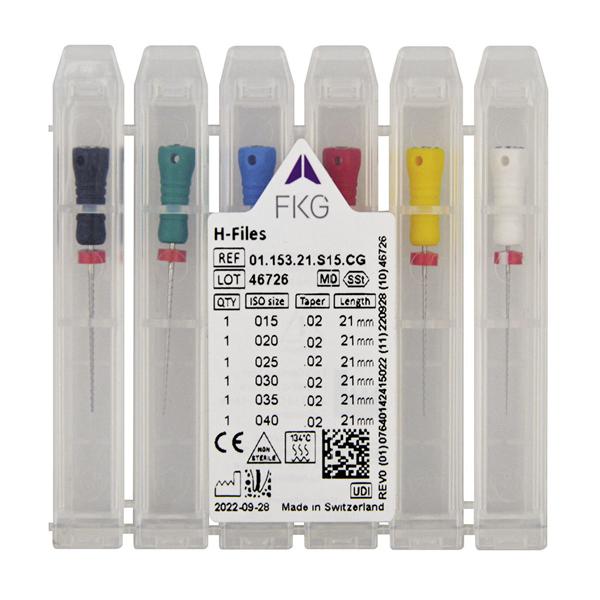 STRUMENTARIO CANALARE H-FILES ASSORTIMENTI - Assortimento 15-40 - lunghezza 31 mm