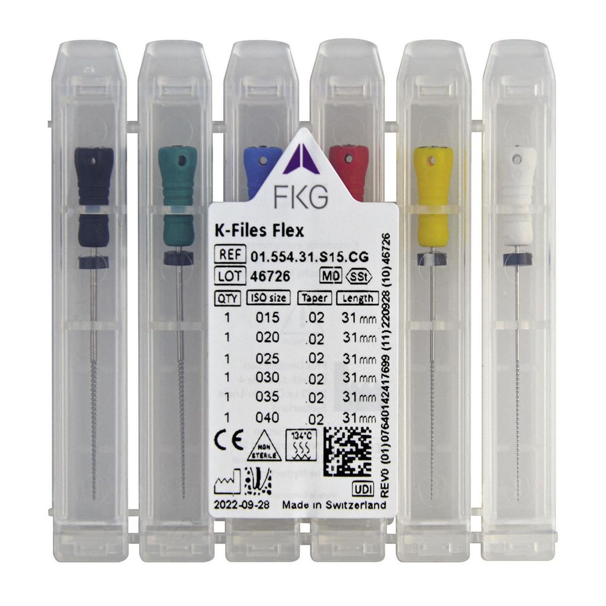 K-FILES FLEX - Assortimento 15/40 - lunghezza 31 mm