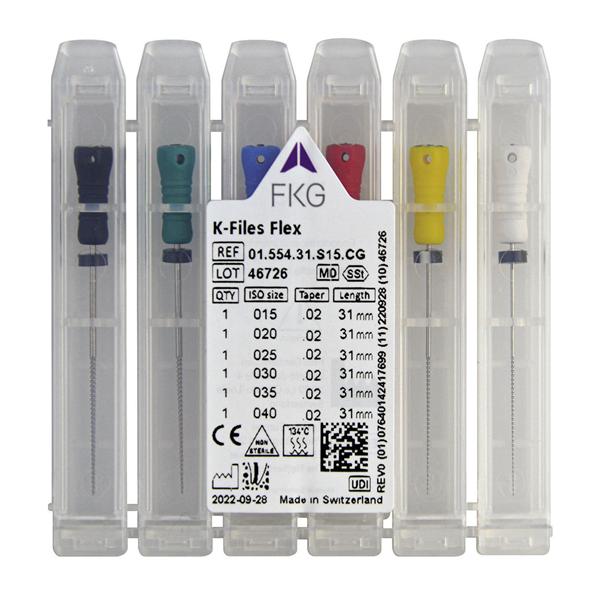 K-FILES FLEX - Assortimento 15/40 - lunghezza 31 mm