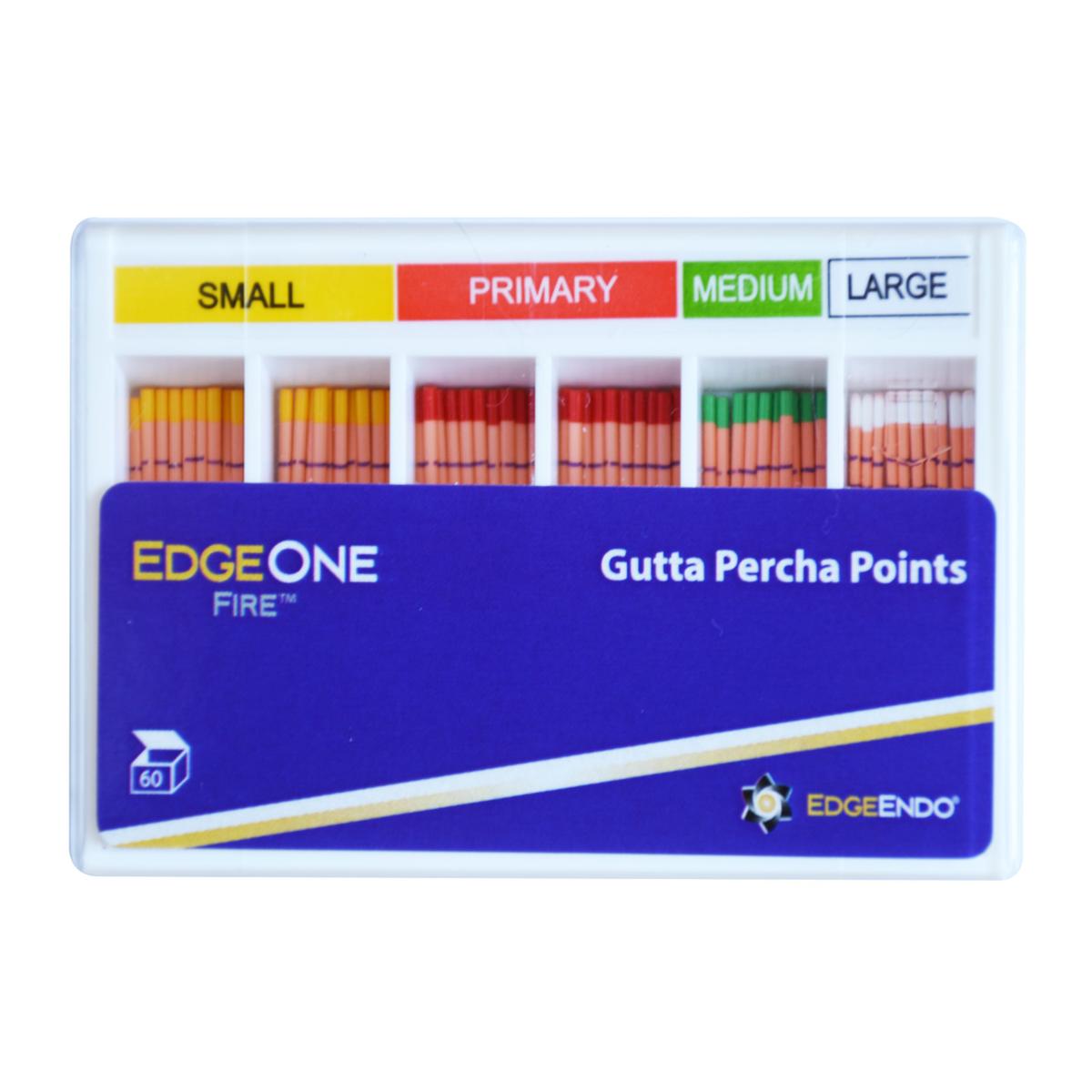 PUNTE DI GUTTAPERCA EDGEONE FIRE ASSORTIMENTO - Assortimento: 20 small, 20 primary, 10 medium e 10 large