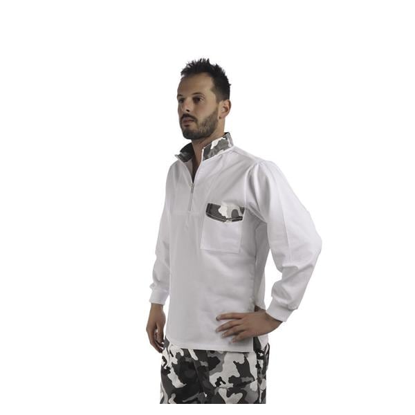 CASACCA HORIZON MANICA LUNGA IN GABARDINE - Taglia XS - colore bianco/grigio mimetico