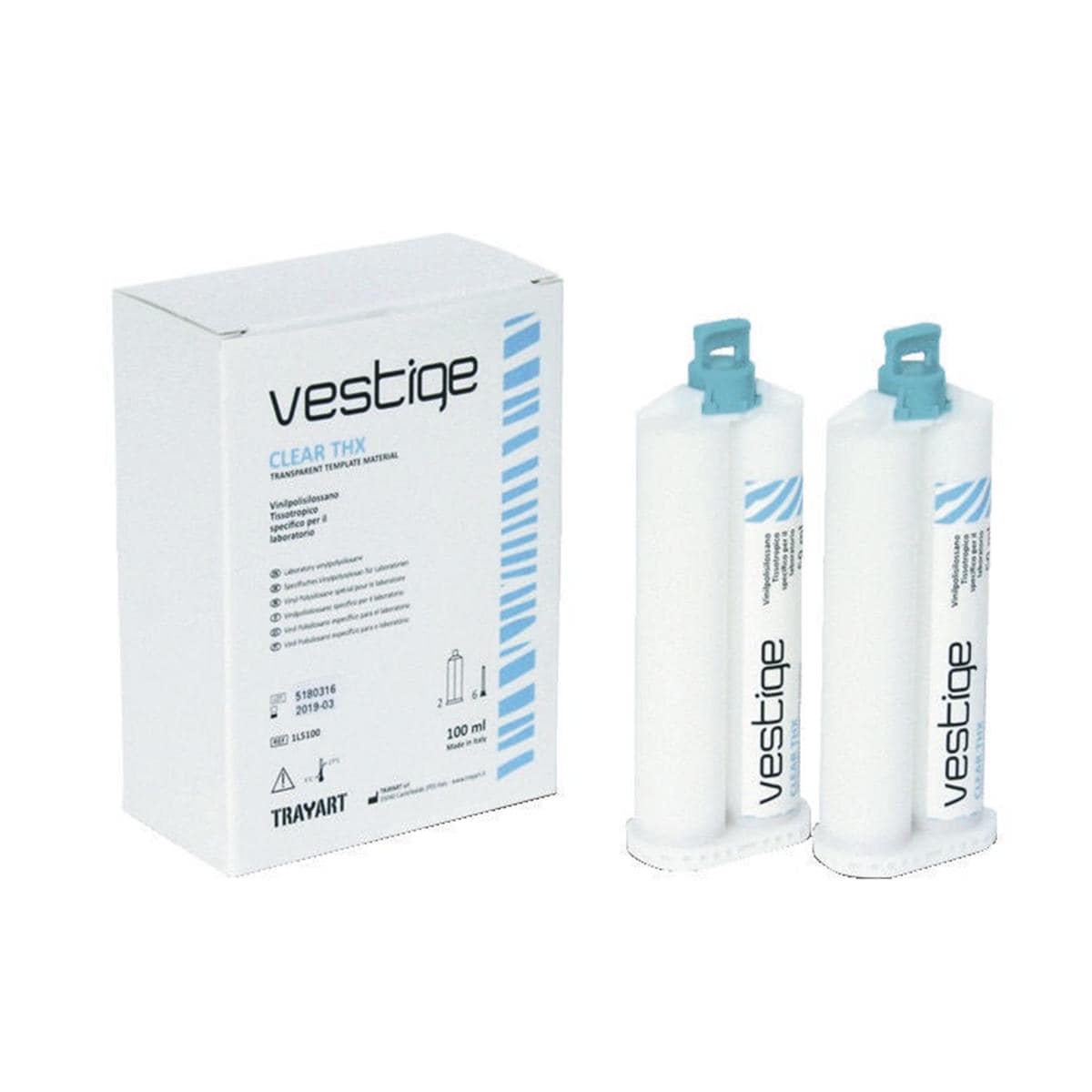 VESTIGE CLEAR THX - Confezione: 2 cartucce da 50 ml cad. + 6 puntali di miscelazione