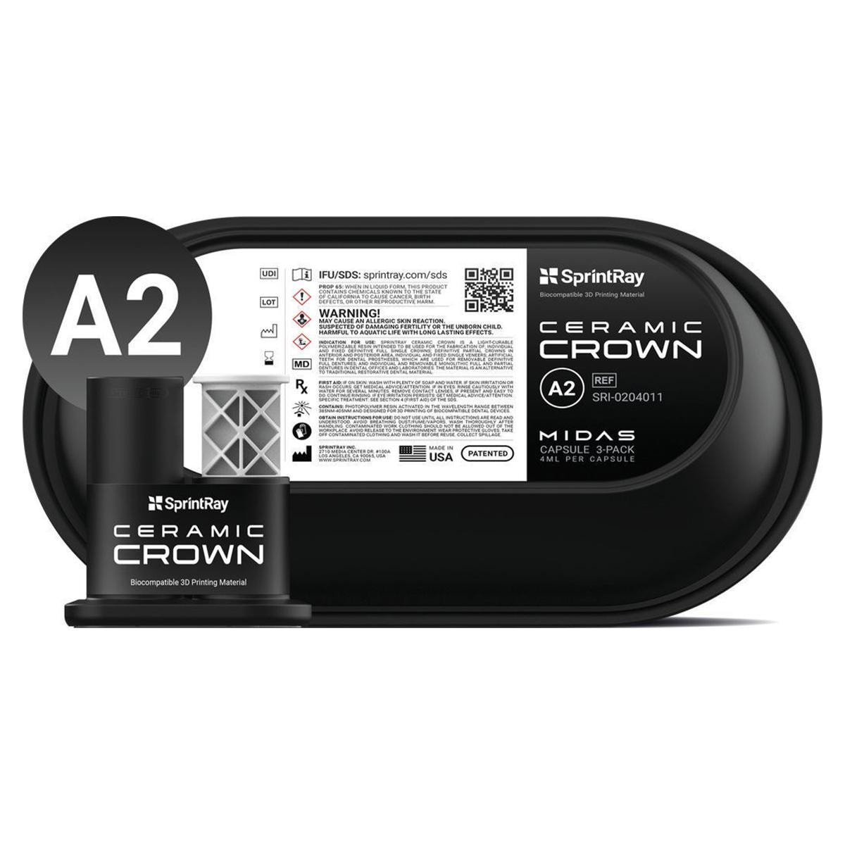 RESINA CERAMIC CROWN CAPSULE - A2 3 CPS x 4 ML