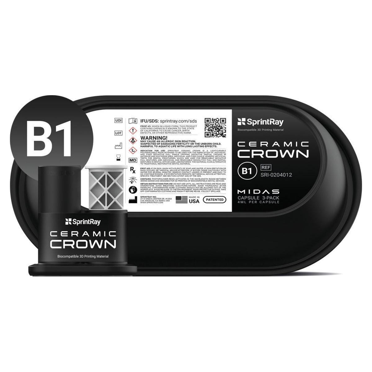 RESINA CERAMIC CROWN CAPSULE - B1 3 CPS x 4 ML