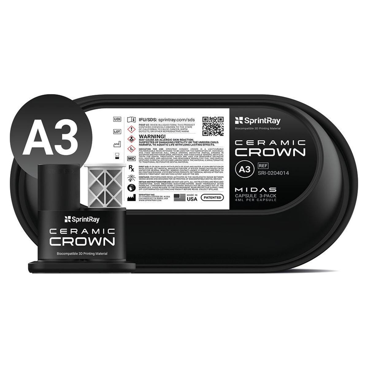 RESINA CERAMIC CROWN CAPSULE - A3 3 CPS x 4 ML