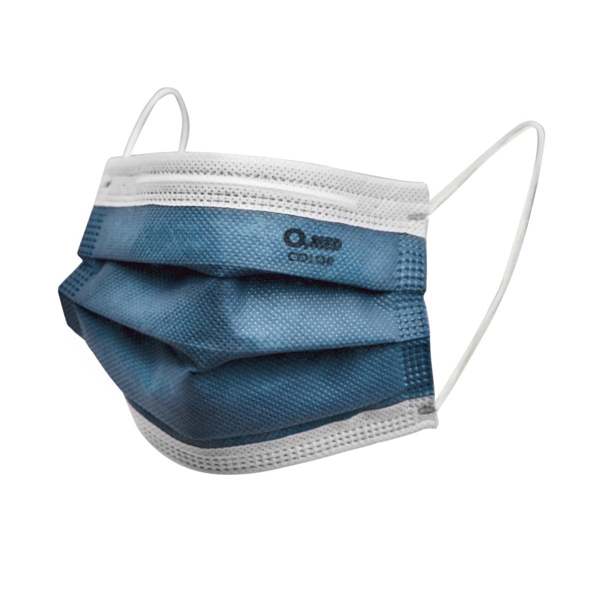 MASCHERINE O2 MED COLOR - Turchese - 50 pz.