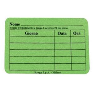 BIGLIETTI PER APPUNTAMENTO - Colore Verde Mela