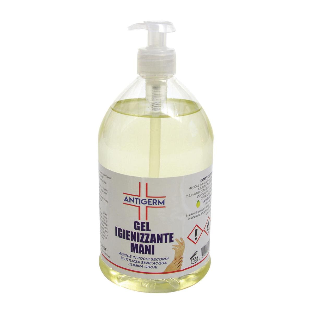 GEL IGIENIZZANTE MANI - Flacone da 1 litro con erogatore