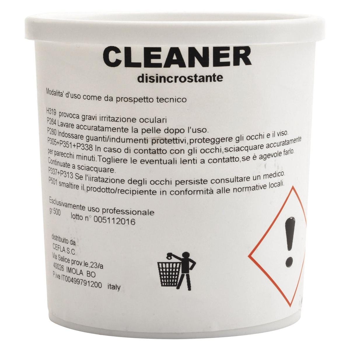 CLEANER DISINCROSTANTE RIM CALCARE - Barattolo da 500 g