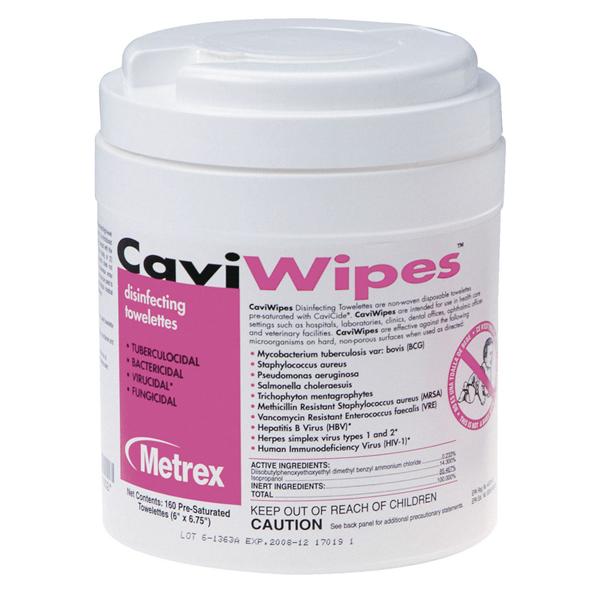 CAVIWIPES - Barattolo da 160 salviette - cm 15,24 x 17,15