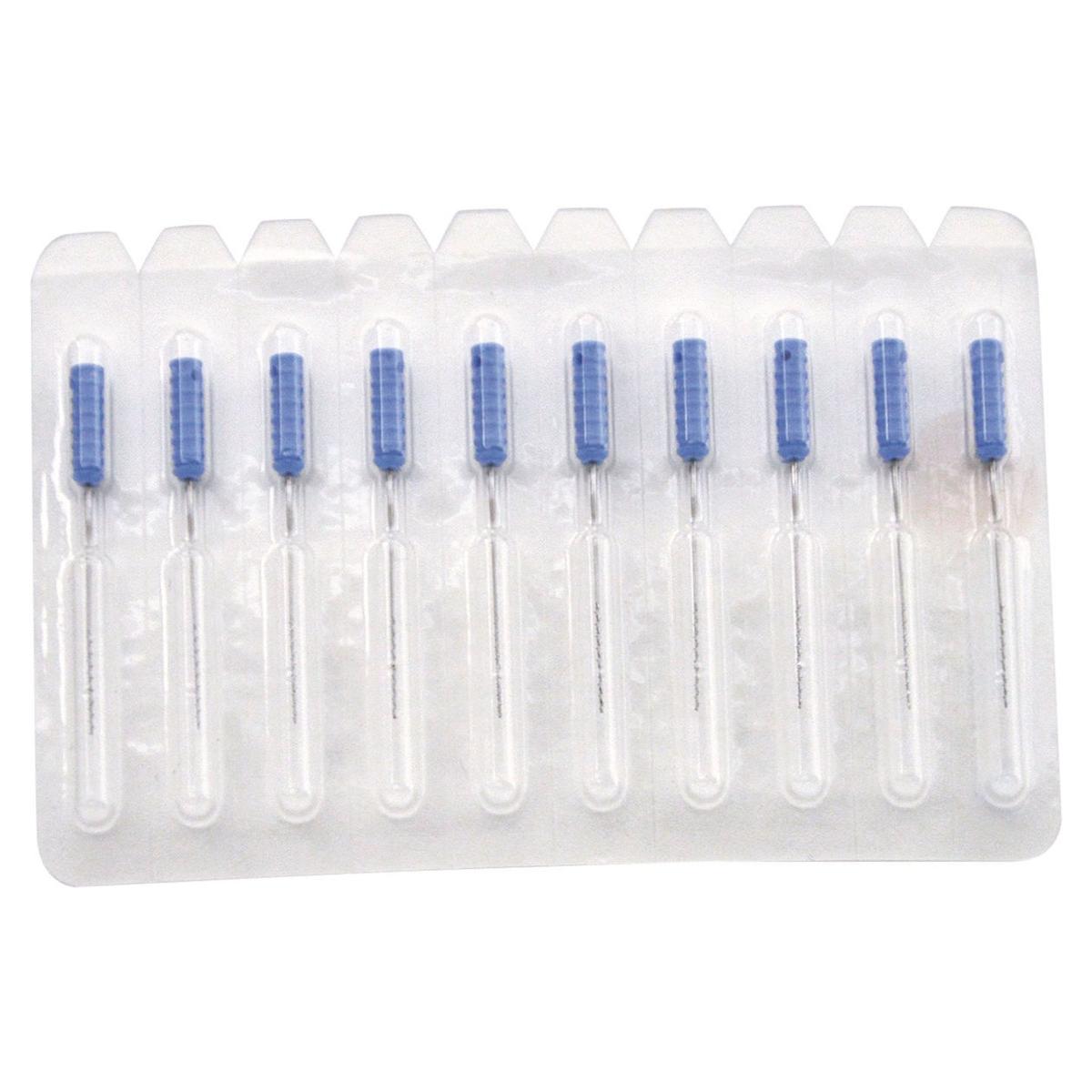 TIRANERVI - BARBED BROACHES 21 mm - Misura 4 - ISO F - colore azzurro (ad esaurimento)