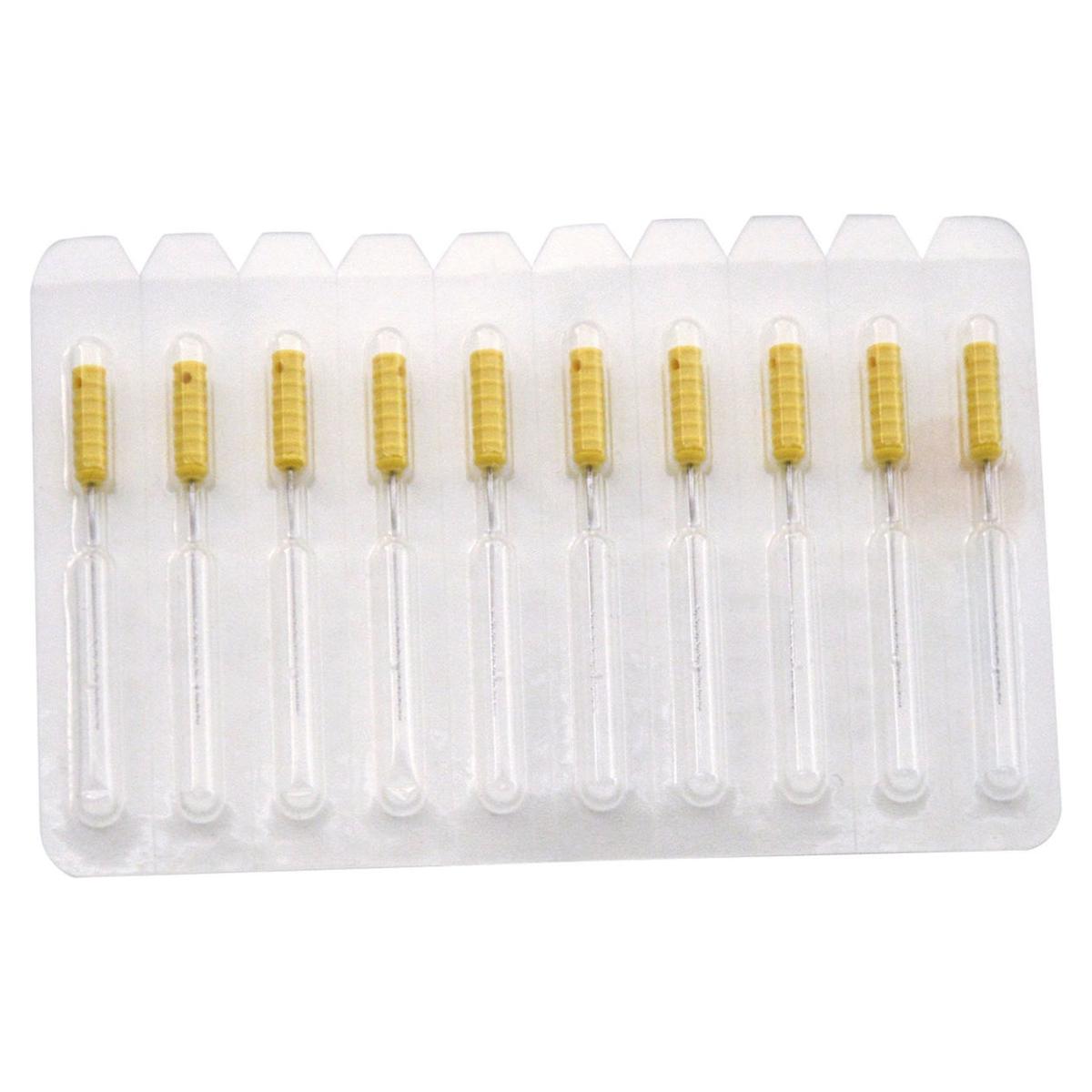 TIRANERVI - BARBED BROACHES 21 mm - Misura 2 - ISO XXF - colore giallo (ad esaurimento)