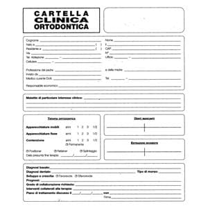CARTELLA ORTODONTICA - Confezione da 10 pz