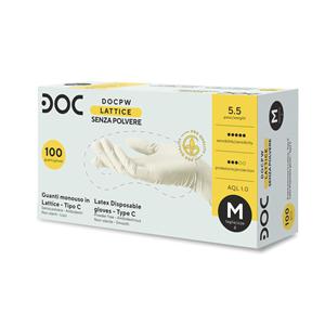 GUANTI NON CLORINATI BIANCHI PF - 1 scatola - X-SMALL